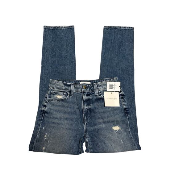 FAVORITE DAUGHTER Sz 24 Medium Wash Denim High Rise Straight Jeans Casual Pants - Picture 3 of 8